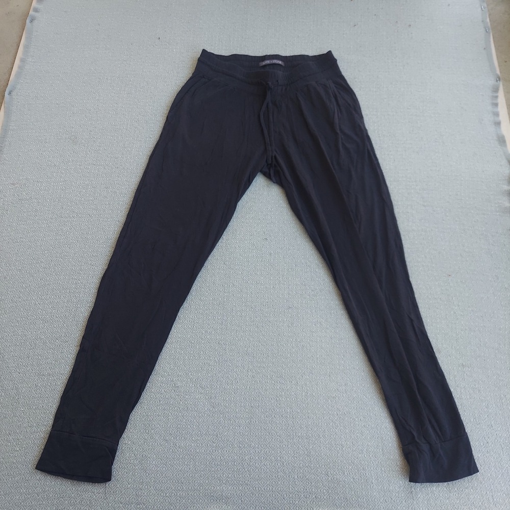 Slate & Stone Joggers Womens M Black Lounge Pants‎ Drawstring Casual Jersey Knit
